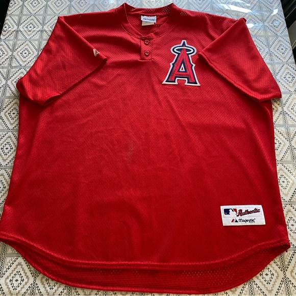 Vtg Majestic Anaheim Angels Mesh Made In USA  Batting Practice Jersey Size  2XL - Picture 1 of 10